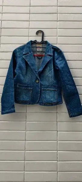 Like new original kickers denim jacket blazer jeans size M slim fit