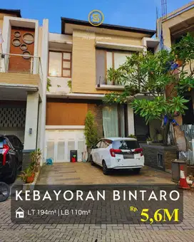 Dijual Rumah Dalam Cluster Premium Kebayoran Bintaro Jaya Tangsel