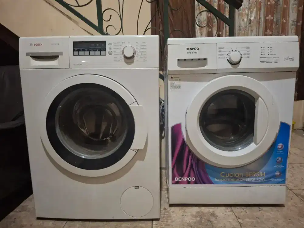 DIJUAL CEPAT MESIN CUCI BEKAS PAKAI 2 UNIT MURAH MERK BOSCH & DENPO