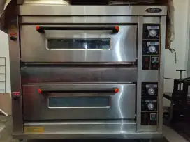 Oven gas double deck crown bekas like new