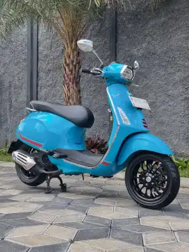 Vespa Sprint S ABS IGet 2022 Blue Audace Odo 2rb Jarang Pakai Koko Mot