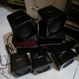 speakers  philips home theater pasif HT 4 ohm 5 pcs