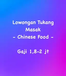 Tukang masak depot & pegawai depot