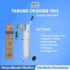 Tabung Oksigen Set 1M3 Alat Untk Menyalurkan Oksigen Murni Pada Pasien