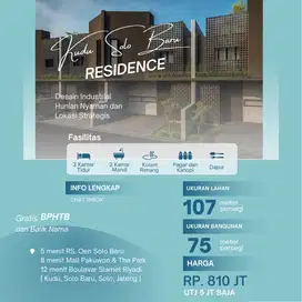Rumah Industrial di Solo Baru,3-7mnt RS Oen Soba, Mall Pakuwon ThePark