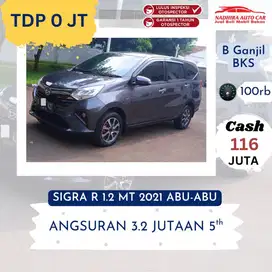 Promo TDP 0 Juta Sigra R 1.2 MT 2021 Abu-abu