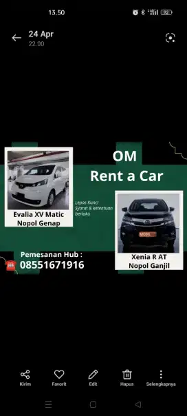 Rental mobil termurah sejabodetabek