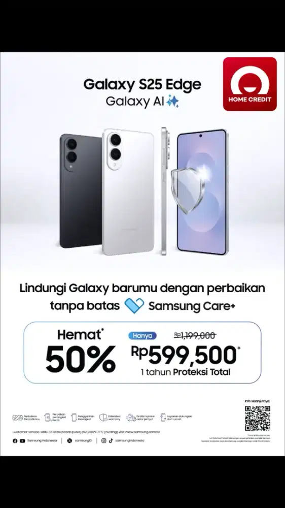 Dapatkan promi menarik Samsung S25 EDGE dengan Homecredit