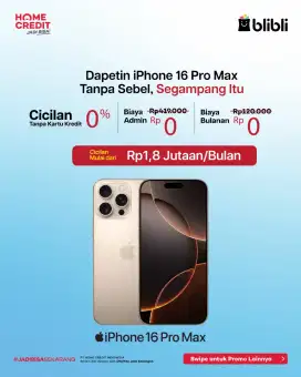 Cicilan bunga  0% Promo  16 promax