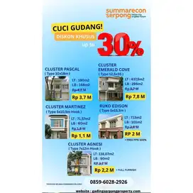 Furnish Seharga 700 jutaan, Tipe Hook Cuma 2Man AGNESI Summarecon 2 Lt