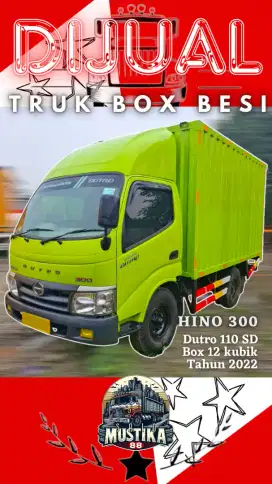 Truk Box Besi Hino Dutro 110 SD (CDE) 10 kubik Tahun 2022