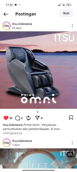ITSU Prime Omni kursi mesin pijat pijit ITSU