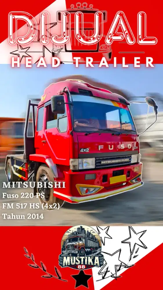 Head Trailer Mitsubisbi Fuso 220 PS, FM 517 HS (4x2) Tahun 2014