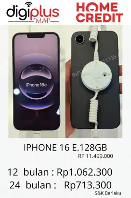 IPHONE 16 E 128GB CICILAN FREE DP BUNGA RINGAN