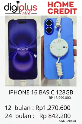 IPHONE 16 128GB KREDIT tanpa DP bunga ringan