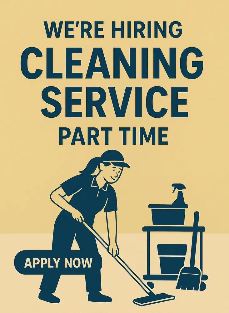 Lowongan kerja part time cleaning service