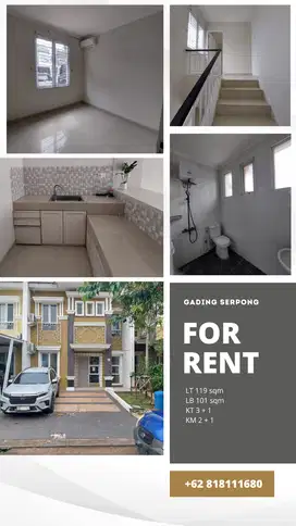 DISEWAKAN Cluster Fiordini - Illago Gading Serpong