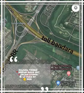 Tanah Lokasi Strategis Pinggir Jalan Utama Jakarta