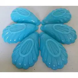 Vintage kuno lawas 6pcs mangkok kacang kristal sabun motif kerang