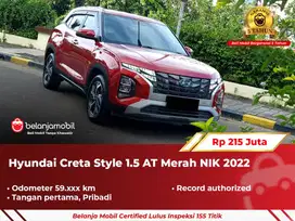 [ GARANSI 5TH ] Hyundai Creta Style 1.5 AT Merah 2022/2023