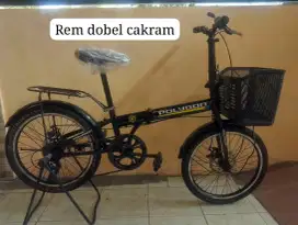 Sepeda lipat dobel cakram, kondisi siap pakai