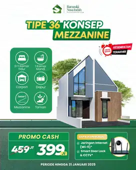 Barazzaki Nusa Indah rumah moderen  strategis dan islami harga 300jtan