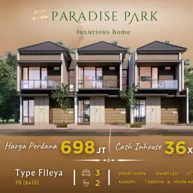 RUMAH 2 LANTAI CLUSTER PARADISE DEKAT MALL NIPAH MTOS