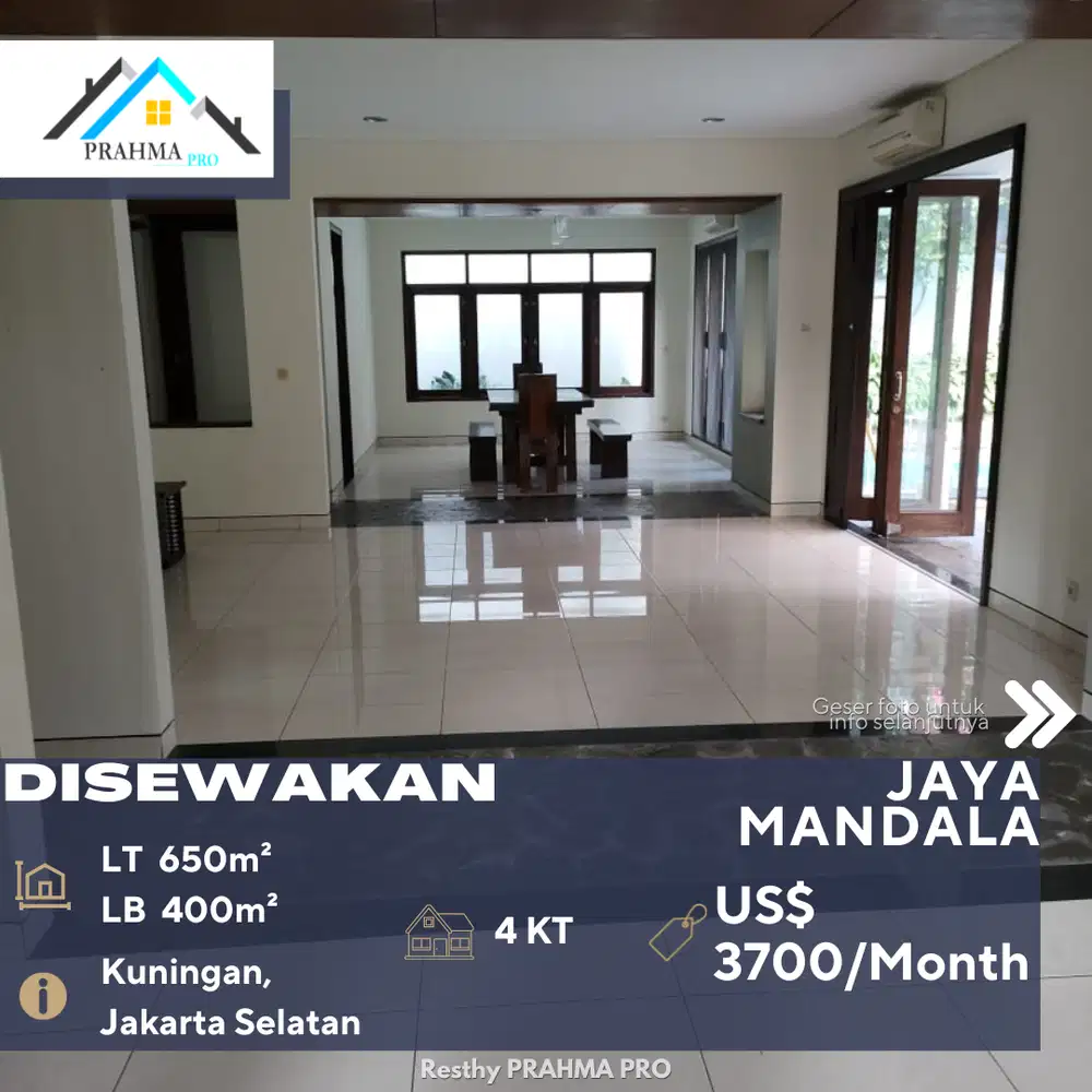 Rumah Bagus Daerah Elite Nyaman Cocok untuk Expatriate di Jaya Mandala