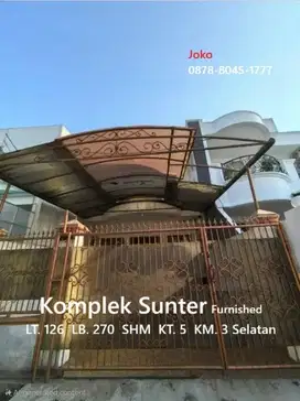 Rumah Murah 2 Lt Full Furnished di Komplek Sunter, Jakarta Utara