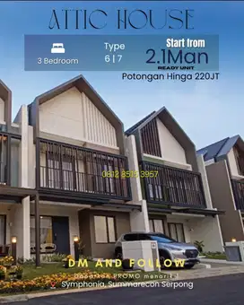 Free ppn 220jt, siap pakai skrg CLUSTER LEONORA SUMMARECON SERPONG