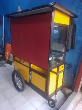 Gerobak Alumunium Rangka Brown ACP Aneka Warna