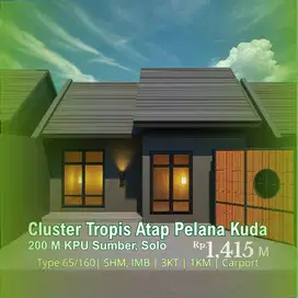 Dijual Rumah Cluster Tropis di Solo, 200 Meter dari KPU
