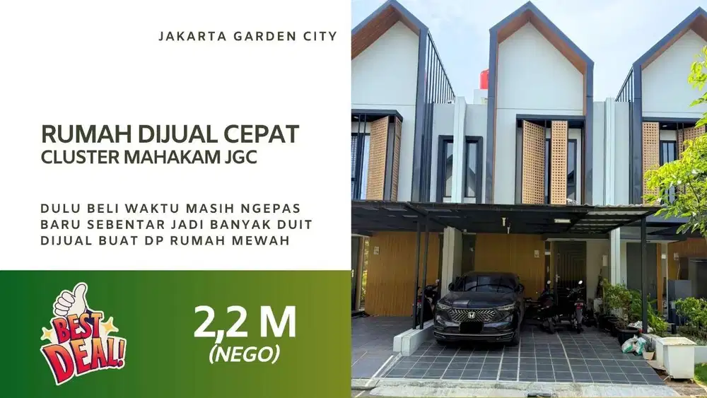 Jual Cepat Rumah JGC Cluster Mahakam Type 5