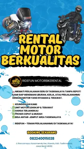 Rental Motor Garut & Tasikmalaya – Harga Terjangkau, Unit Terawat