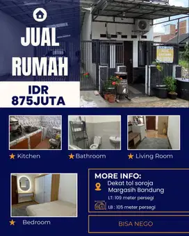 DIJUAL CEPAT RUMAH PARKIR LUAS BISA 3 MOBIL (BISA NEGO)