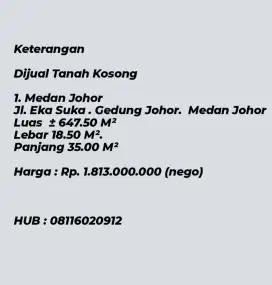 Jual tanah kosong