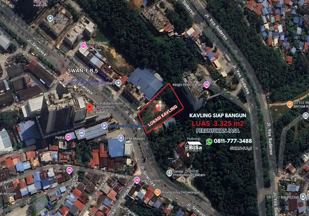Kavling Cantik Ring 1 di seberang Aston Hotel Pelita Dijual