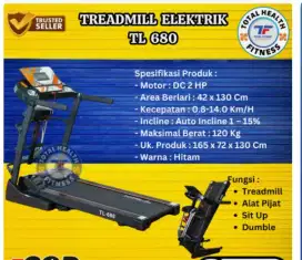 Alat fitness treadmill elektrik tipe 680 big