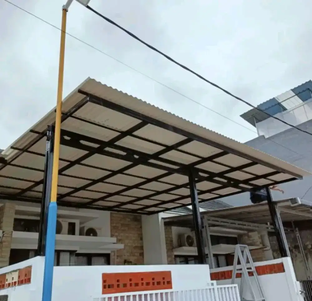 Kanopi Carport Baja Ringan atap Alderon Double layer & Single layer