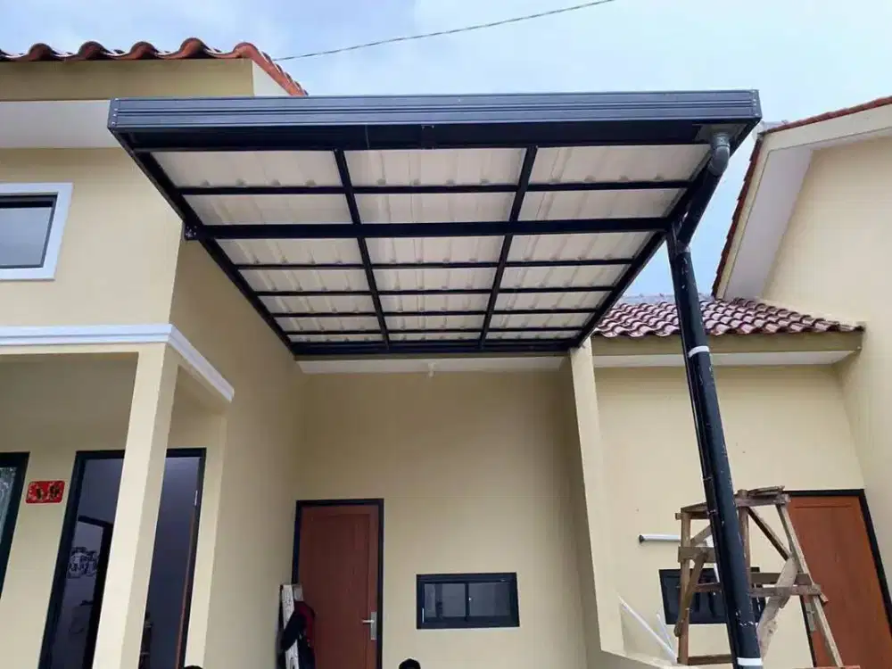 Kanopi Carport Baja Ringan Atap alderon Rs double layer & single layer