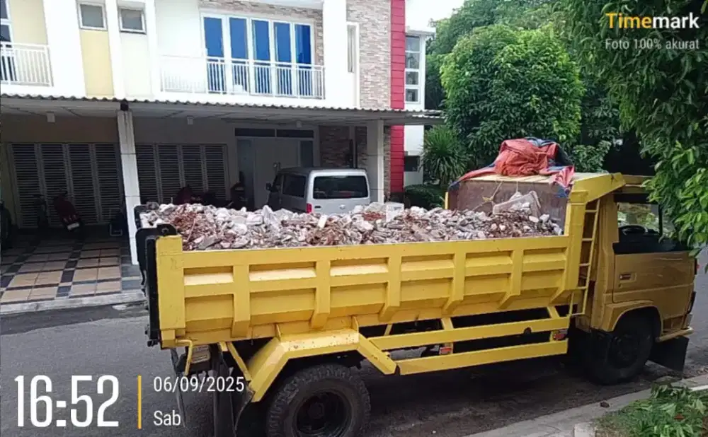 Jasa angkut sampah puing barang bekas dan jual urugan murah