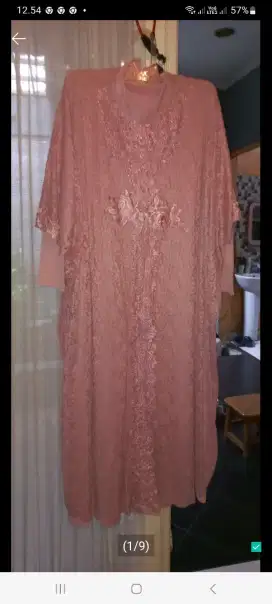 dress brukat premium pink soft