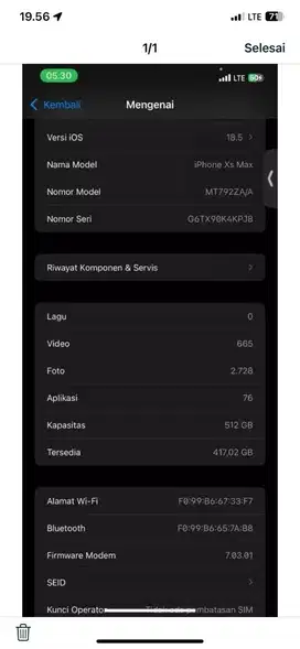 jual cepat iphone xmax 512 GB