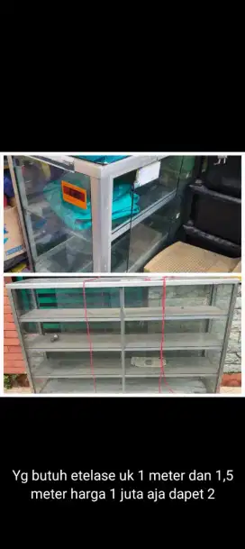 Sepaket Etalase 1,5m dan 1m