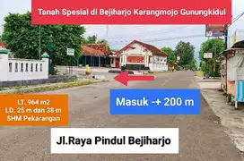 Jual tanah rumah pinggir jalan raya Bejiharjo Karangmojo Gunungkidul