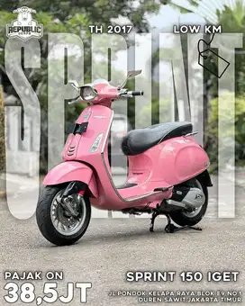 DIJUAL CEPAT VESPA SPRINT 150 IGET TAHUN 2017 PERFECT CONDITION