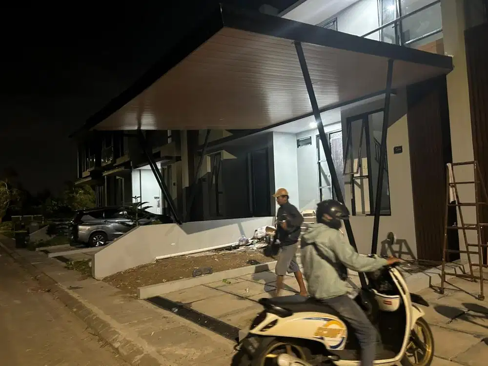 kanopi bajaringan kombinasi plafon pvc