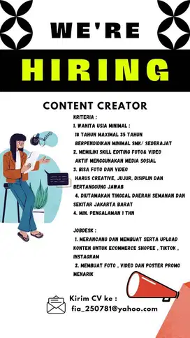 LOWONGAN CONTENT CREATOR