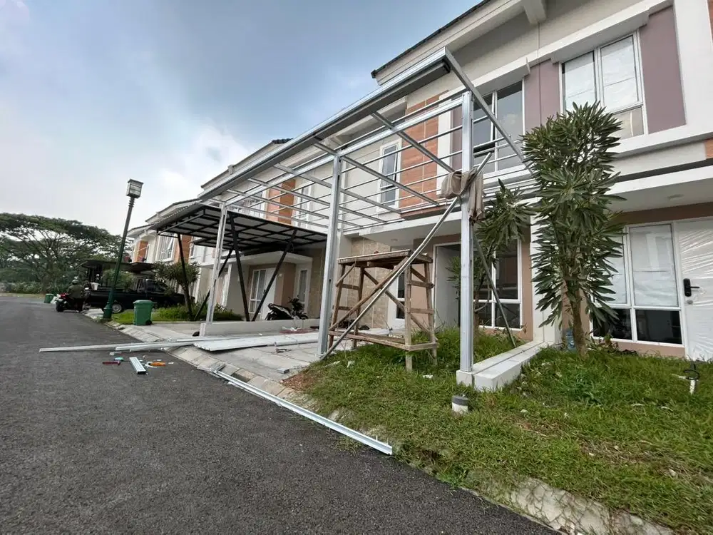 kanopi bajaringan kombinasi plafon pvc