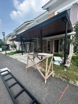 kanopi bajaringan plapon pvc moderen
